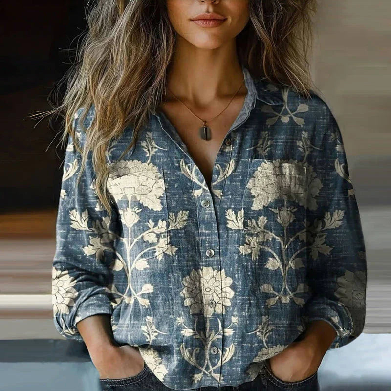 Maya | Women's Bohemian Pattern Vintage Blouse – Casual