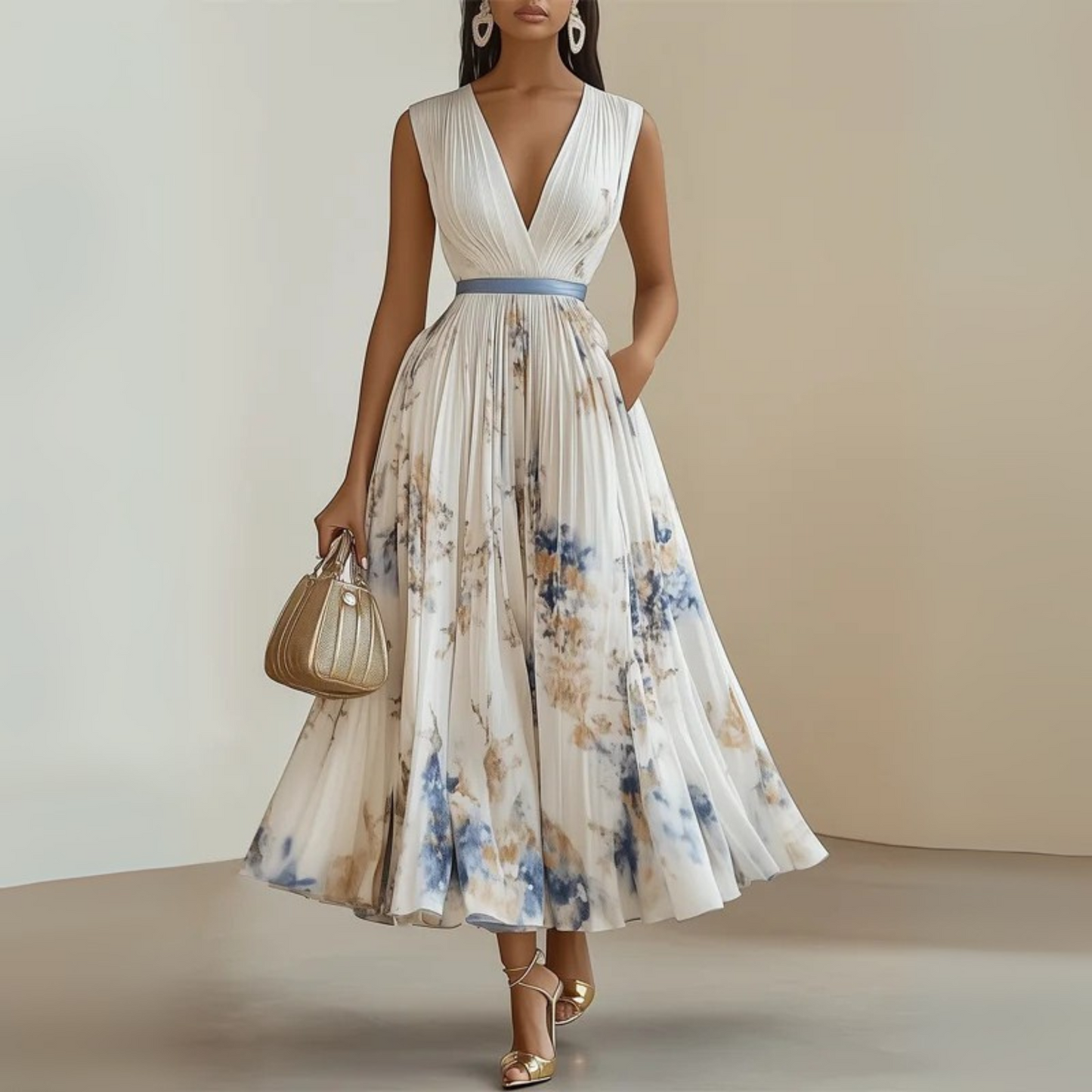 Ivy | Women's Flowy Sleeveless Summer Maxi Dress – Maxi, Sleeveless