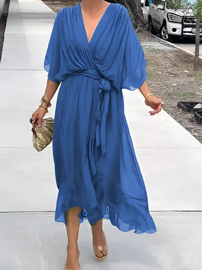 Zeleste | Women's Timeless Wrap Midi Dress – Wrap Style