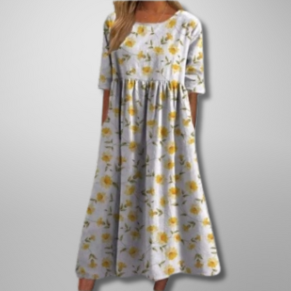 Remy | Women's Relaxed Floral Midi Dress – Midi, Floral Print