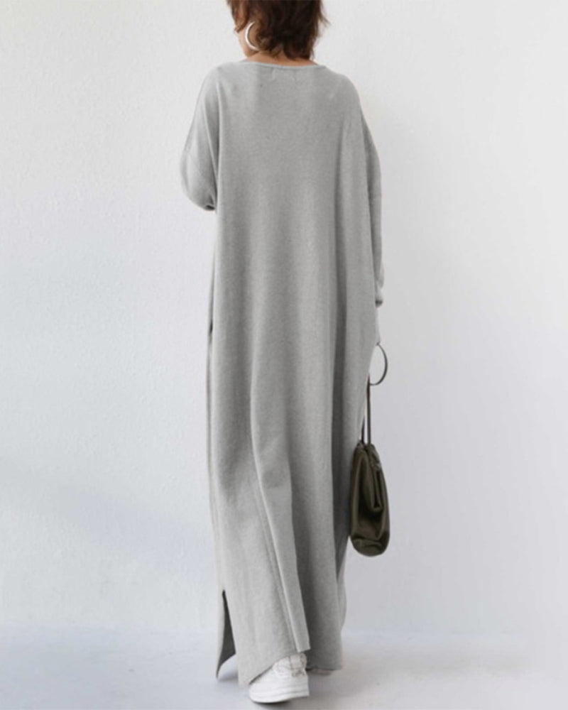 Anya | Women's Elegant Winter Maxi Dress for Women with Long Sleeves