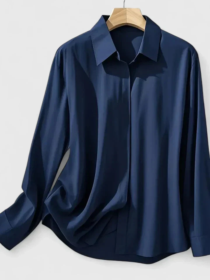 Janine | Women's Elegant Button Down Shirt with Concealed Placket – Elegant, Classic