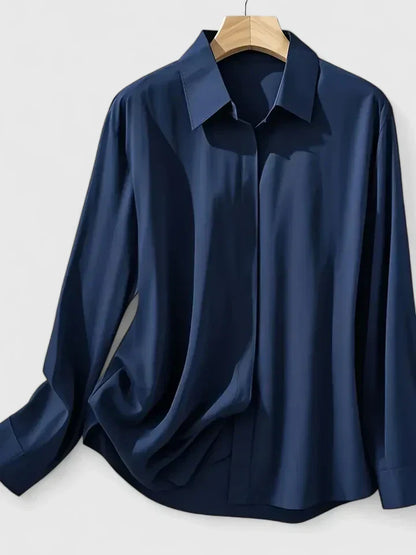 Janine | Women's Elegant Button Down Shirt with Concealed Placket – Elegant, Classic