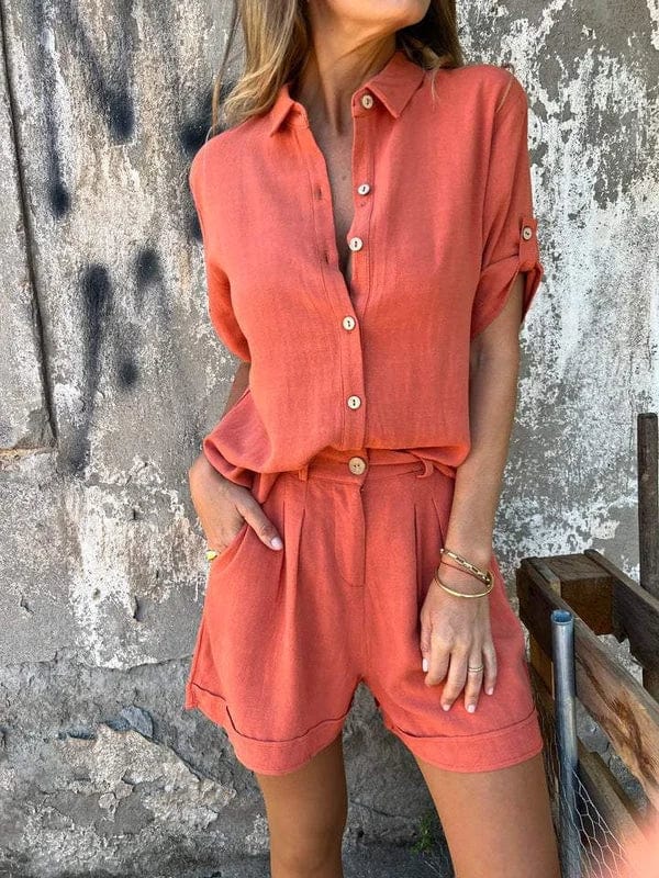 Nilva | Women's Elegant Lightweight Shorts and Top Set