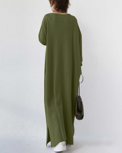 Anya | Women's Elegant Winter Maxi Dress for Women with Long Sleeves