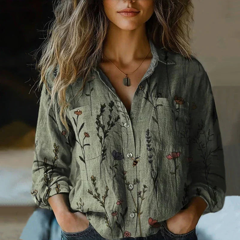 Maya | Women's Bohemian Pattern Vintage Blouse – Casual