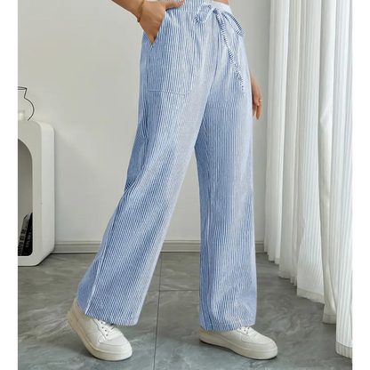 Madeline | Women's Striped Pant With Pockets