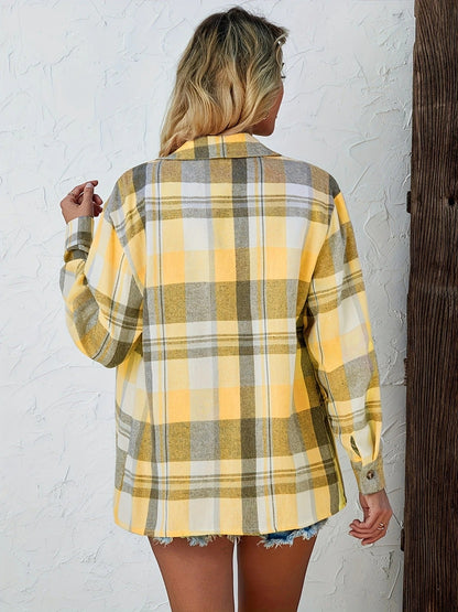 Frances | Women's Oversized Plaid Flannel Button-Down Shirt – Classic
