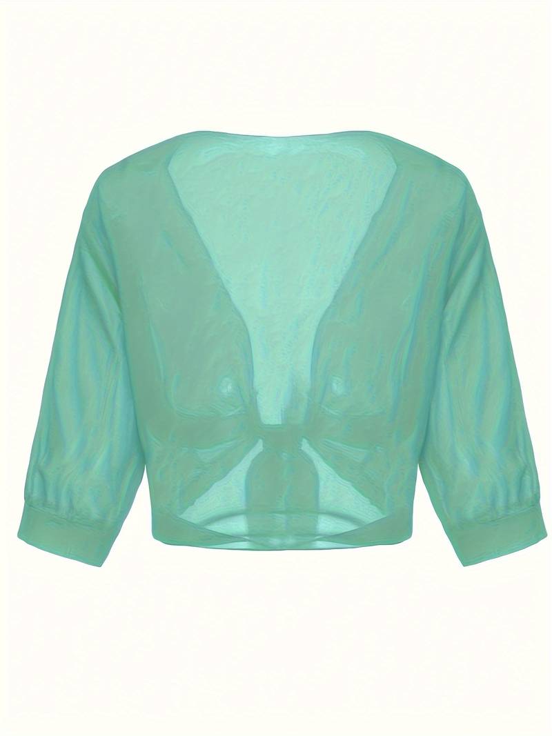 Brenda | Women's Sheer Tie Front Cardigan Open Front Cover Up – Layering