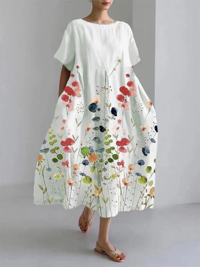 Isabel | Women's Casual Long Dress With Floral Style for Summer – Floral Print, Casual