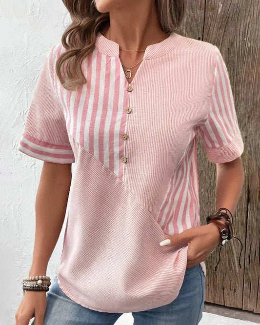 Nyla | Women's Soft Striped Blouse – Striped, Casual