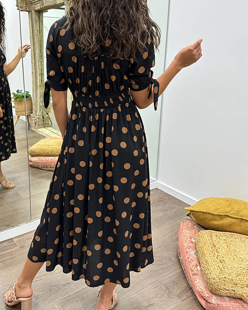Georgia | Women's Elegant Polka Dot Dress – Elegant