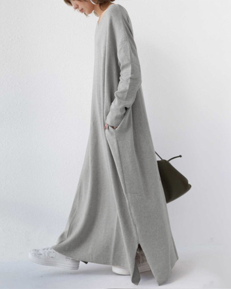 Anya | Women's Elegant Winter Maxi Dress for Women with Long Sleeves