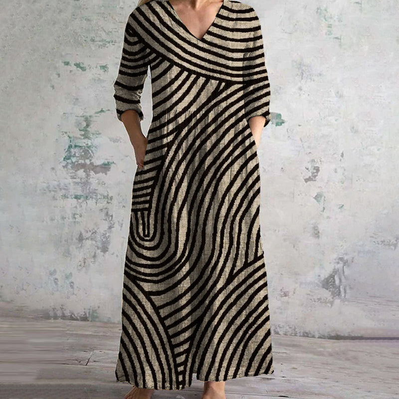 Shanice | Women's Vintage Striped dress – Striped