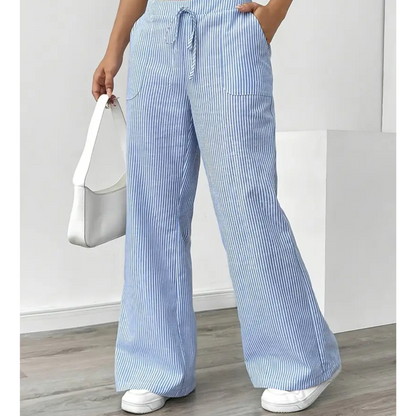 Madeline | Women's Striped Pant With Pockets