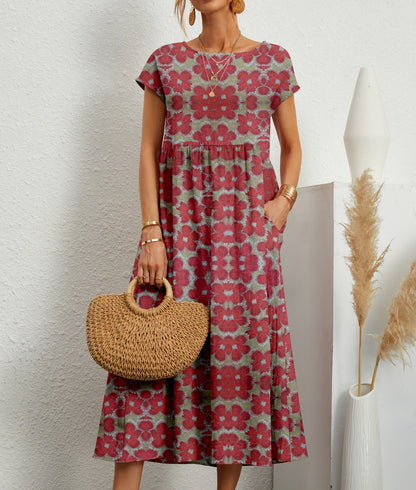 Monica | Women's Elegant Floral Dress – Floral Print, Elegant