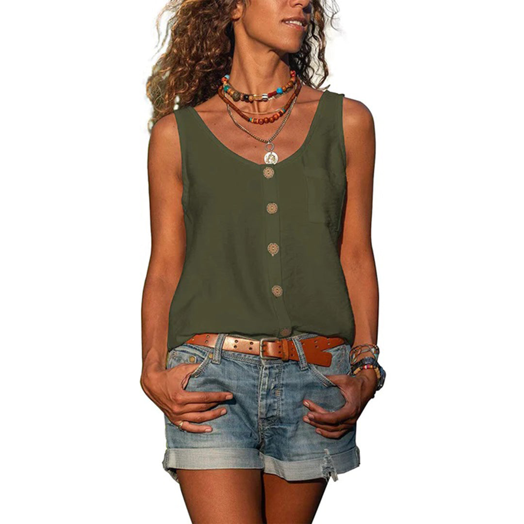 Victoria | Women's Casual Sleeveless Top with Loose Fit – Sleeveless, Casual