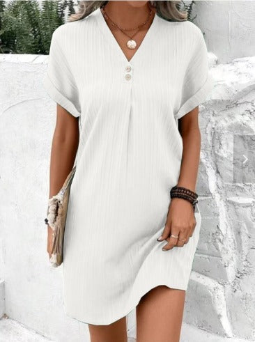 Sue | Women's V-Neck Spring Dress – V-Neck