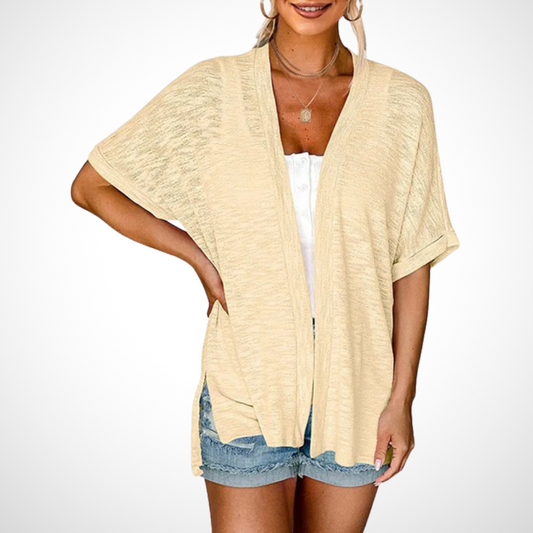 Cynthia | Women's Stylish Flowy Short Sleeve Cardigan – Short Sleeve, Flowy