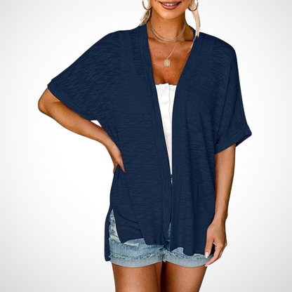 Cynthia | Women's Stylish Flowy Short Sleeve Cardigan – Short Sleeve, Flowy