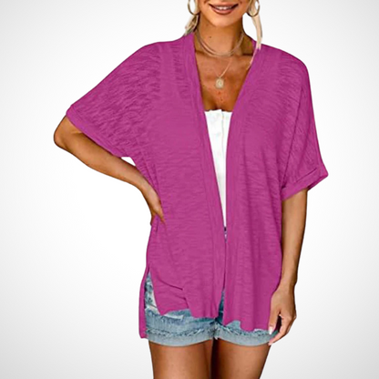 Cynthia | Women's Stylish Flowy Short Sleeve Cardigan – Short Sleeve, Flowy