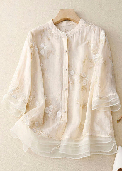 Ruby | Women's Chic Blouse with Floral Accents – Floral Print, Casual