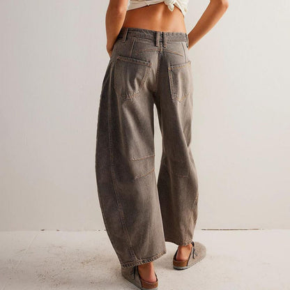 Somerset | Women's High Waist Barrel Leg Jeans Relaxed Fit Denim – Denim