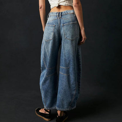 Somerset | Women's High Waist Barrel Leg Jeans Relaxed Fit Denim – Denim