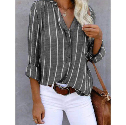 Kendra | Women's Striped Casual Blouse – Striped, Casual