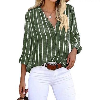 Kendra | Women's Striped Casual Blouse – Striped, Casual