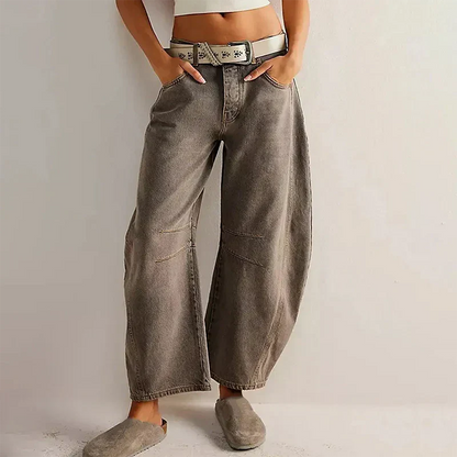 Elsie | Women's Wide Leg Cropped Trousers