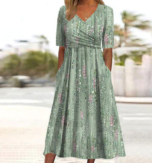 Sheri | Women's Elegant Floral Summer Dress – Floral Print, Elegant