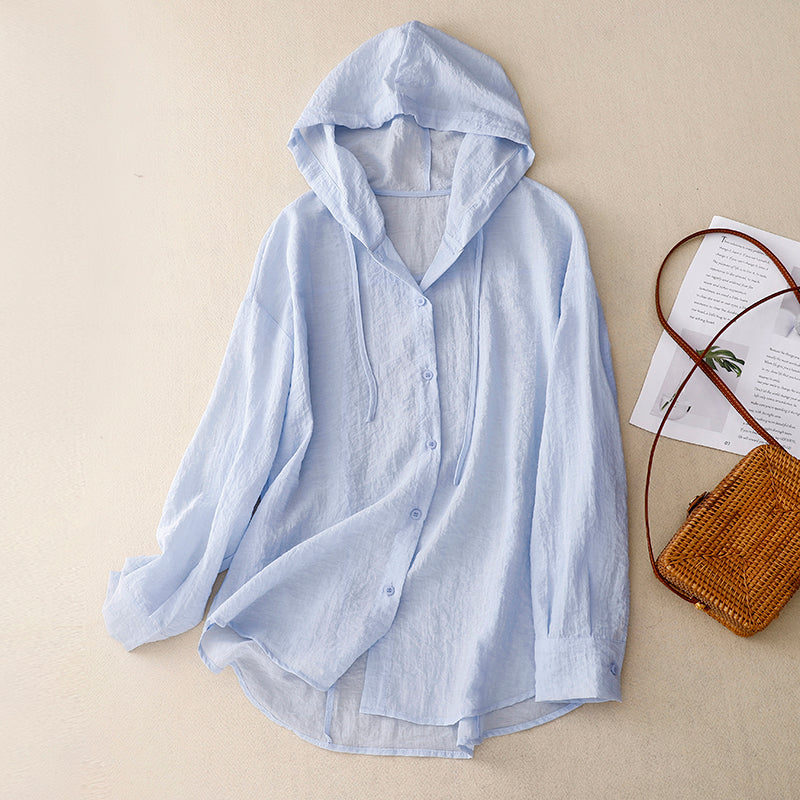 Criza | Women's Lightweight Hoodie with Buttons