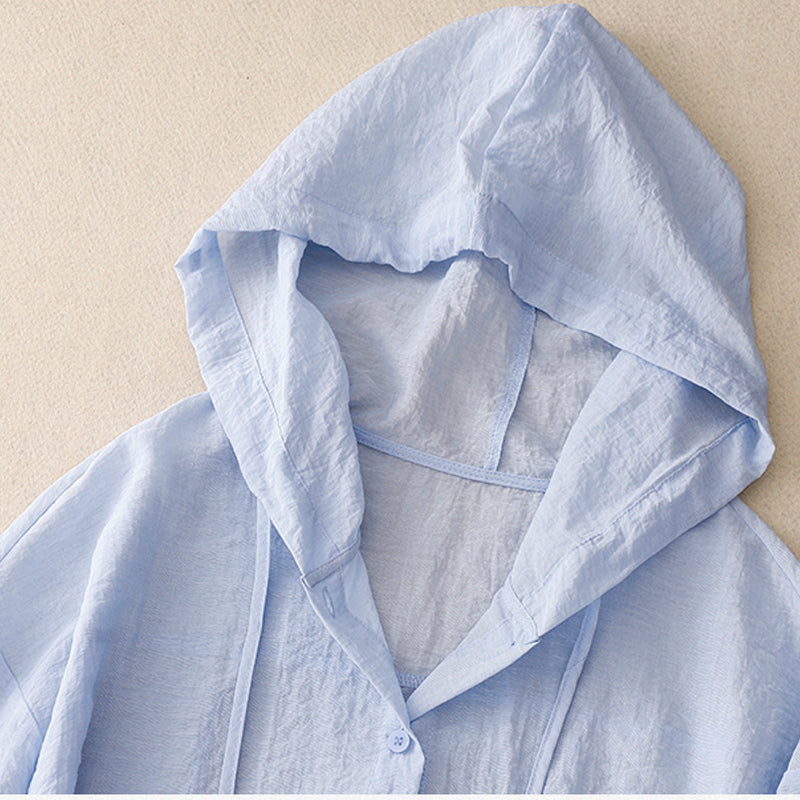 Criza | Women's Lightweight Hoodie with Buttons