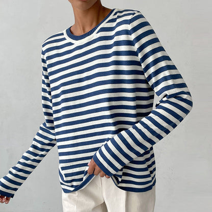 Sophie | Women's Elegant Striped Summer T-Shirt – Striped, Elegant