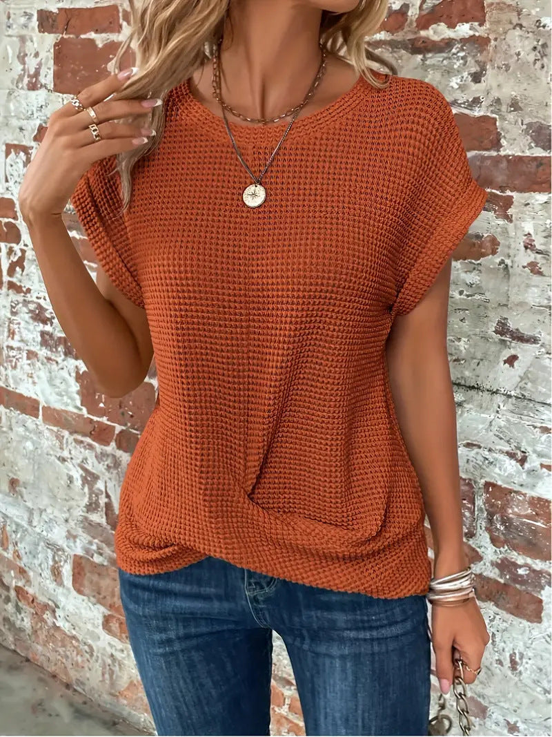 Meadow | Women's Waffle Knit Casual Tee