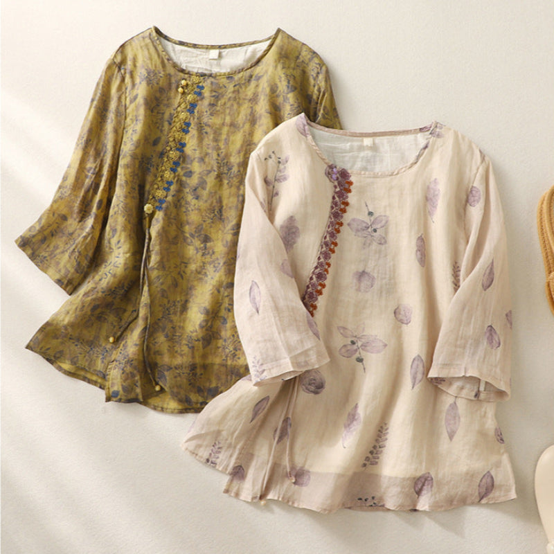 Allison | Women's Floral Relaxed Blouse – Floral Print, Casual