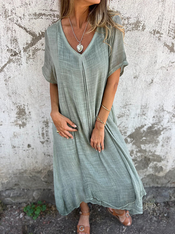 Ember | Women's Loose V-neck Dress – V-Neck