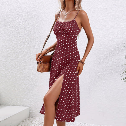 Selena | Women's Polkadot Midi Dress – Midi