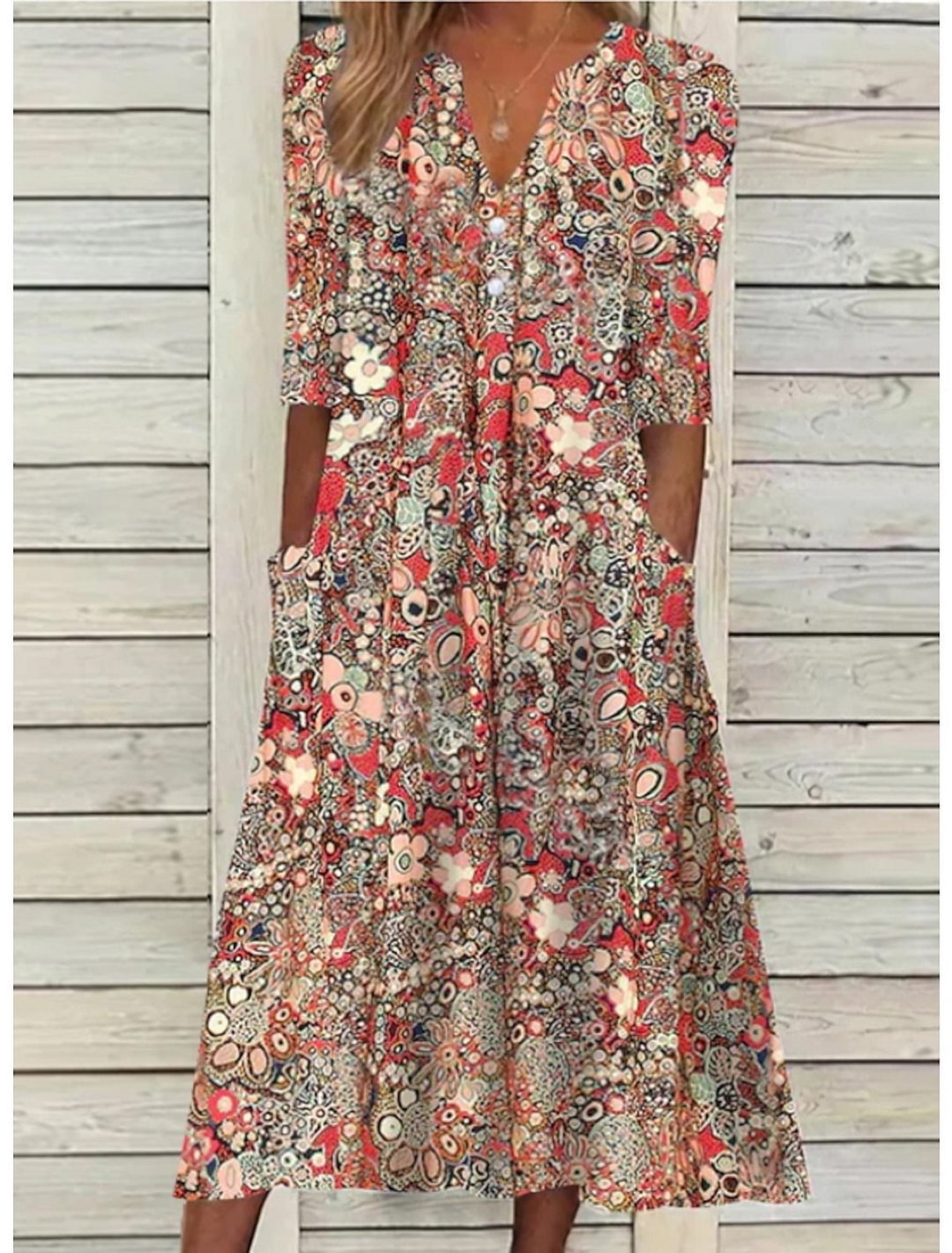 Alexandra | Women's Elegant Summer Dress with Belly Cover – Elegant, Summer