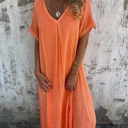 Ember | Women's Loose V-neck Dress – V-Neck