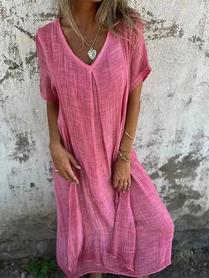 Ember | Women's Loose V-neck Dress – V-Neck