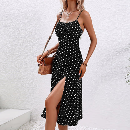 Selena | Women's Polkadot Midi Dress – Midi