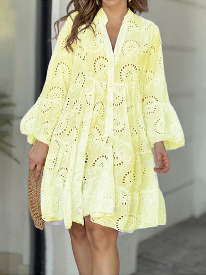 Christine | Women's Pattern Tiered Mini Dress