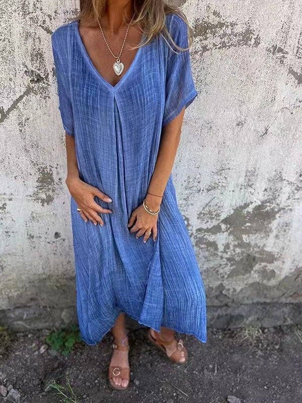 Ember | Women's Loose V-neck Dress – V-Neck