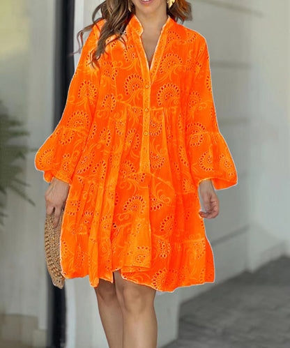 Christine | Women's Pattern Tiered Mini Dress