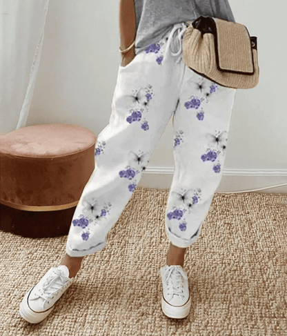 Dolores | Women's Flattering Fit & Comfort Waistband Trouser With Print