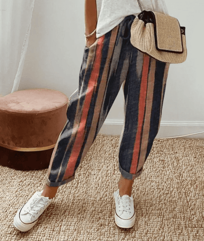 Dolores | Women's Flattering Fit & Comfort Waistband Trouser With Print