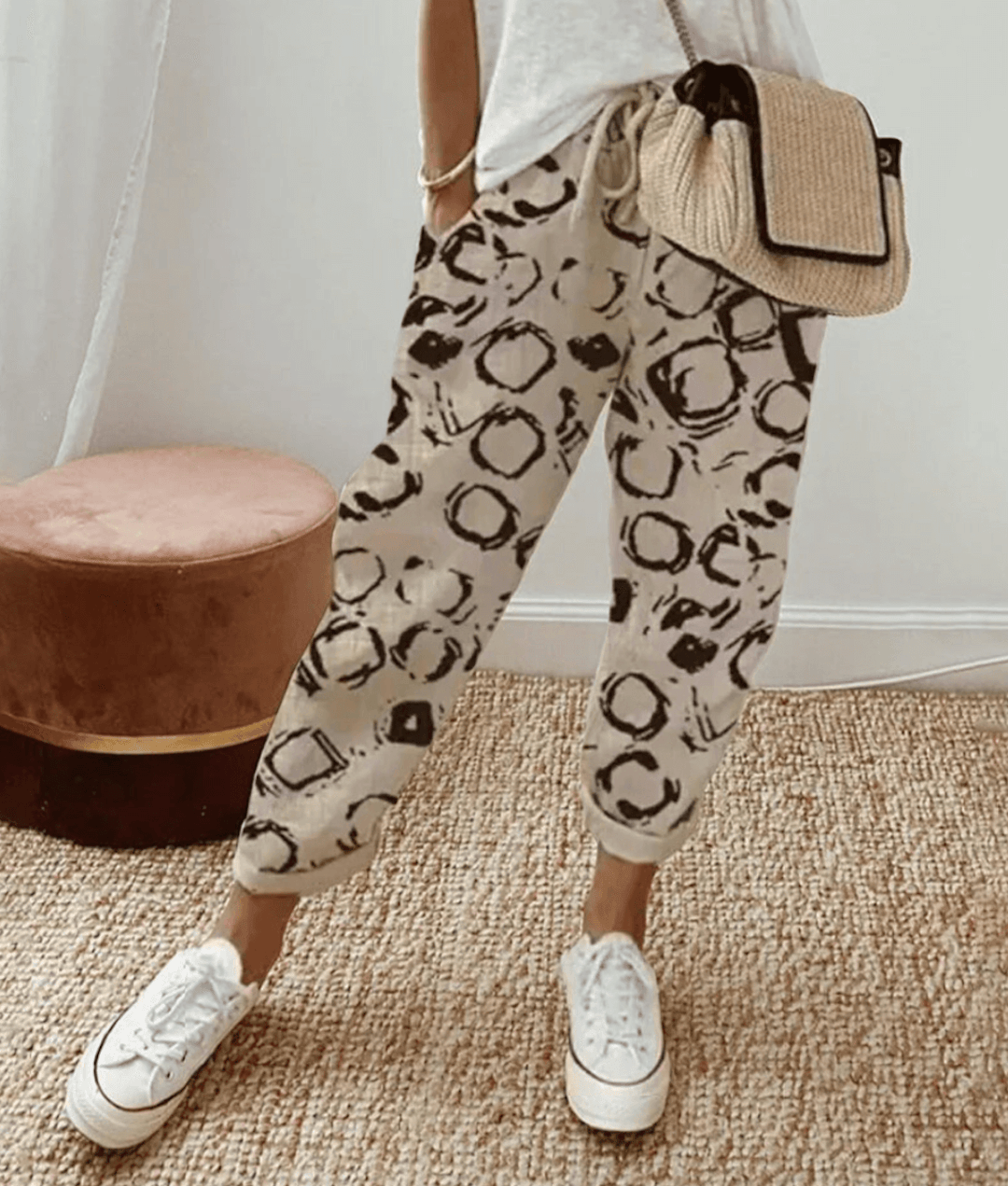Dolores | Women's Flattering Fit & Comfort Waistband Trouser With Print