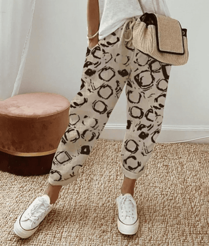Dolores | Women's Flattering Fit & Comfort Waistband Trouser With Print